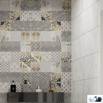 Плитка настенная Belani Valensole Декор 2 горчичный 25 х 50 см Береза керамика