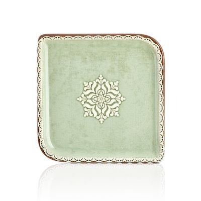 Тарелка квадратная 28*28 см Rome Bone