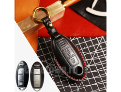 Кожаный чехол для ключа Инфинити FX 35/45 (S50,51), EX (J50), QX70/FX (S51) с 2 кнопками