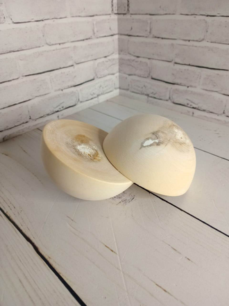 Половина шара 9 см (полусфера) 2 сорт заготовка деревянная