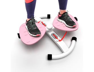 Фитнес платформа DFC "Twister Bow" с эспандерами, серый/розовый