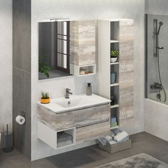 Комплект мебели для ванной комнаты Турин-90