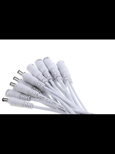 DE-para power 12-24 (2.1/5.5 мм.) Переходник для подключения питания к камере (штекер Ø 5.5мм), с фиксацией соединения (комплект мама и папа) кабель под пайку