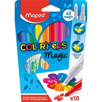 Фломастеры MAPED COLOR-PEPS MAGIC меняющие свой цвет, 10 цветов, 844612