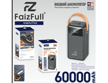 2009754538591	Внешний аккумулятор FaizFull FL44, 60000мАч PD+QC3.0 + фонарик (black)
