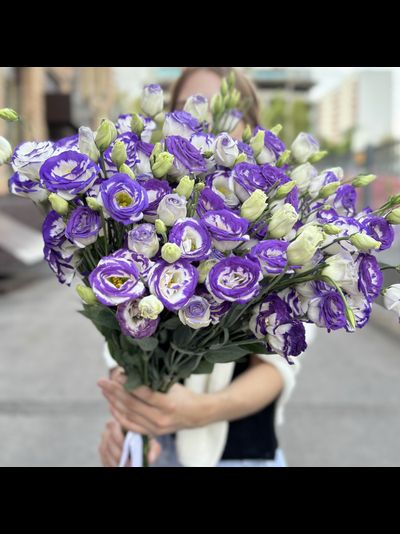 25 веток эустомы (цвет на выбор)