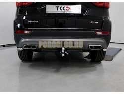 Защита задняя (уголки) 42,4 мм ТСС для Changan CS75 FL 2020-