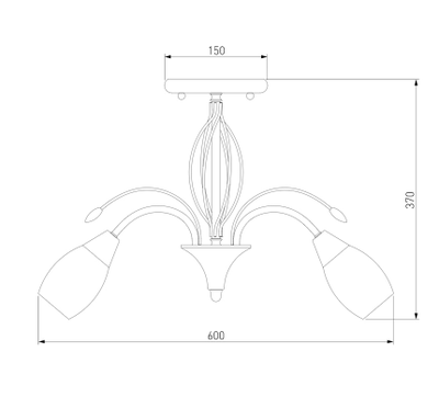 30280/5 АНТИЧНАЯ БРОНЗА Люстра потолочная Ginevra античная бронза