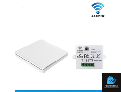 Сенсорный выключатель с модулем 433 МГц, WIFI 2 в 1, голосовая функция, белый