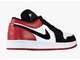 Nike Air Jordan 1 Retro Black Toe Low Black Red (Экокожа) сзади