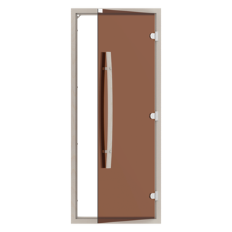 Комплект двери с "бронзовым" стеклом SAWO 742-4SGA-1 (с порогом, осина) купить в Алуште