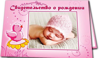 Папка "Свидетельство о рождении", МИКС (старый формат)