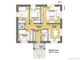 План дома проект К-92 Стройпроектуфа