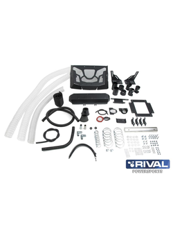 Вынос радиатора с шноркелем Rival 444.6740.1 для STELS Leopard 600 YL, 650 YL 2017- (Алюминий) (720*520*235)