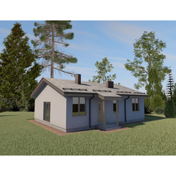 Одноэтажный дом с тремя спальнями 90м² (S108)