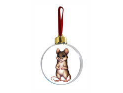 Шары ёлочные с символикой "Крыса"