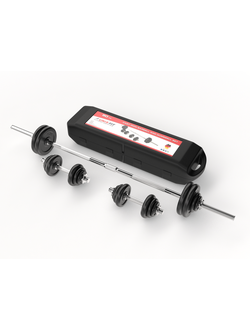 Набор гантелей и штанга UNIXFIT в кейсе 50kg