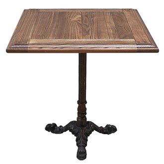 Стол для ресторана Cast iron and Oak restaurant table square