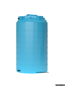 Бак пластиковый для воды Акватек ATV 200 500 750 1000 1500 2000 3000 5000 10000 л с поплавком МИАССКОЕ синий