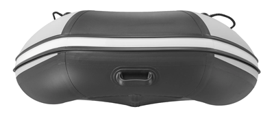 Моторная лодка Ривьера Компакт 2900 СК светло-серый/черный комби спереди