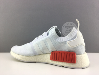 ADIDAS NMD R1 Primknit Белые с цветными вставкам (36-44) Арт. 259F-A