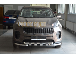 Защита переднего бампера G d60/60 для Kia Sportage (2015-2018)
