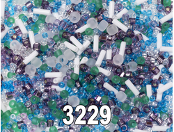 Микс бисера Toho 3229 (TX-01-3229) - БЕЛЫЙ/ЗЕЛЁНЫЙ/СИНИЙ/ПУРПУРНЫЙ (10г)