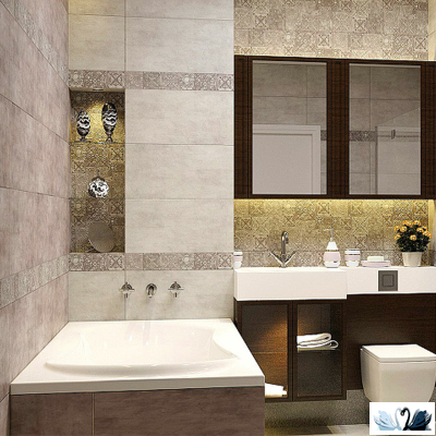 Плитка настенная Belani Амалфи Декор с люстром 30х60 см Береза керамика