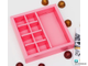 Коробка под 8 конфет + шоколад с окном Розовая 17,7 х 17,8 х 3,8 см
