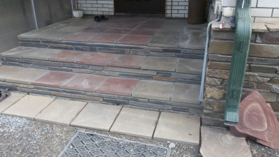 Брусчатка из камня, серая