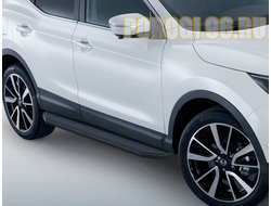 Пороги для Ниссан Кашкай черные