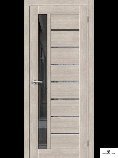 Дверь межкомнатная Эко Браво-27 Cappuccino Melinga /зеркало