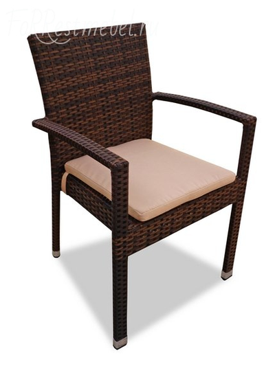 Плетеный стул MILANO коричневый