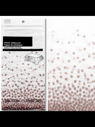 Скатерть "Конфетти" Розовое золото 137*274