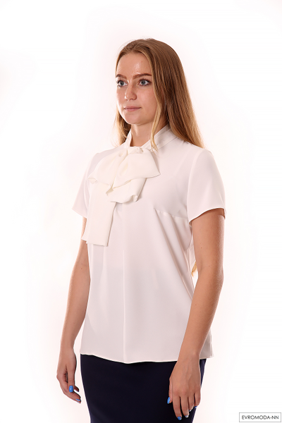 Блузка белая с бантом 1455 Pretty One