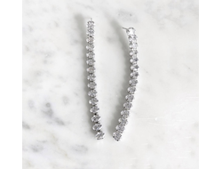 Серьги дорожки с кристаллами