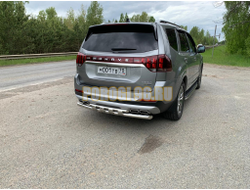 Защита заднего бампера с перемычками (кроме Корейских производителей авто) d60/42 для Kia Mohave (2021-...)