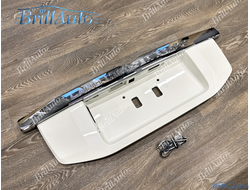 Накладка на багажник Toyota Prado 150 13-17 белая +хром