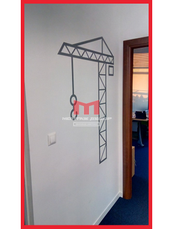 Брендирование стен в офисе наклейками