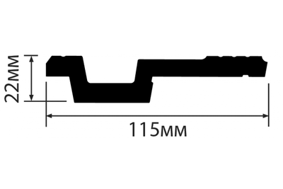 Карниз A115V1 HIWOOD - 22*115*2000мм