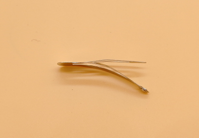 Металлическая заколка "клик", серебро, 40мм