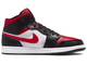 спортивные мужские кроссовки Nike Air Jordan 1 Mid Bred Toe 554724-079