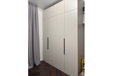 063 Шкаф с распашными дверями. Фасады ЛДСП Egger U750 ST9 Ярко-серый