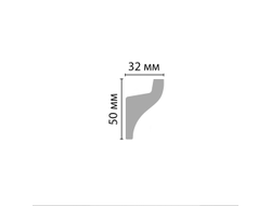 Плинтус потолочный под подсветку DECOMASTER D506 ДМ (50*32*2000 мм)