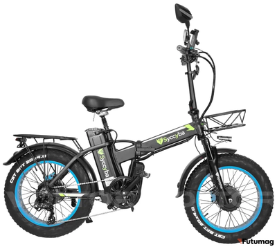 Электровелосипед Syccyba H1 DUAL синий