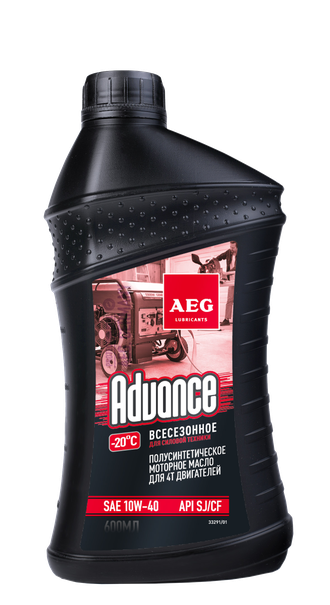 AEG Advance SAE 10W40 API SJCF Масло 4Т п/с 600мл