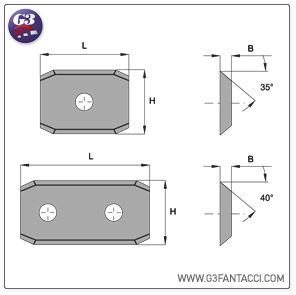 Ножевые пластины G3Fantacci 0535 с фасками