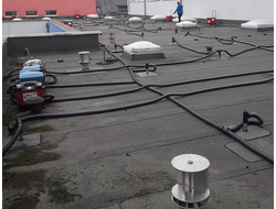 Просушка плоской кровли