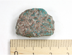 Бирюза с пиритом, необработанный, дикий образец, США, Аризона (23*21*8 мм, 5,3 г) №37590
