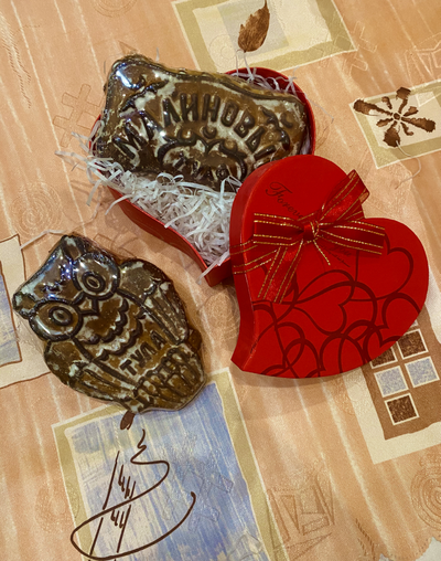 Пряник "Сова"  с варёной сгущёнкой 130 гр.